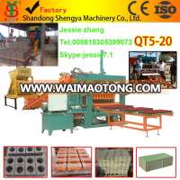 QT5-20 paver block machine hollow concrete block machine for fly ash cinder